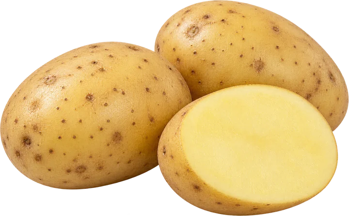 Illustrative image of Granola potatoes, whole and halved